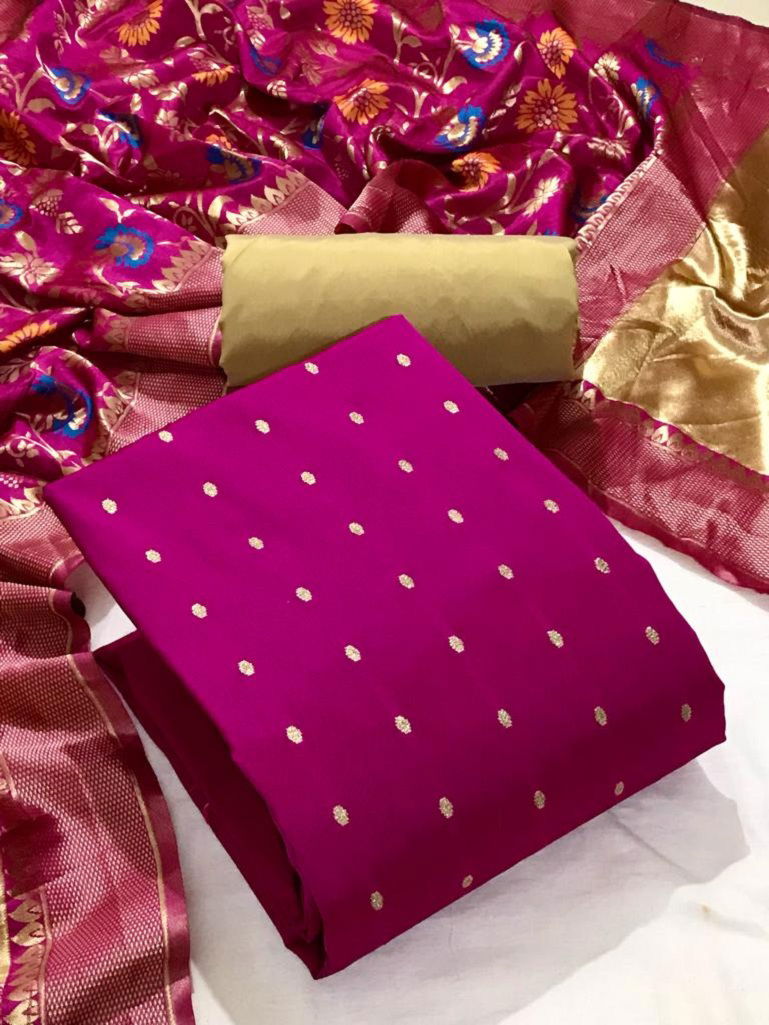 Tapatta Silk Booti 2 Heavy Tapata Silk Festive Wear Dress Material